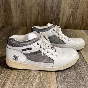 Timberland Merge Leather White Cream Gray High Men’s US Size 13 Sneaker Shoes